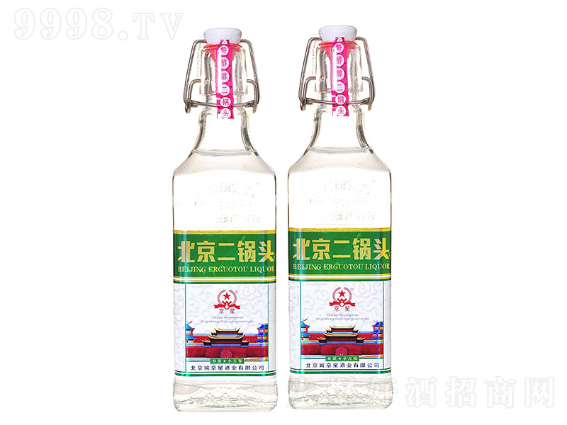 京星北京二锅头清香型白酒京派小方瓶绿标【42度500ml】